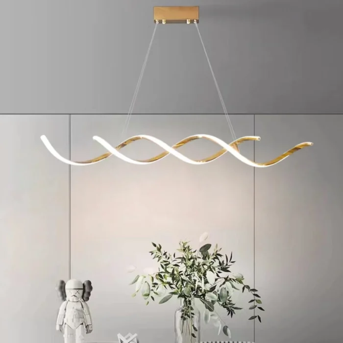 Đèn thả bàn ăn led xoắn